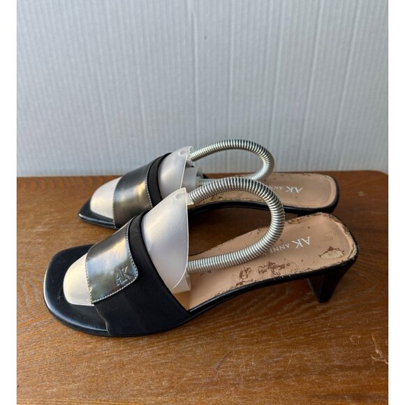 AK Anne Klein Women's Slip On Sandals Size 6 Black Size 8.5 Sku 2947 - Picture 1 of 15